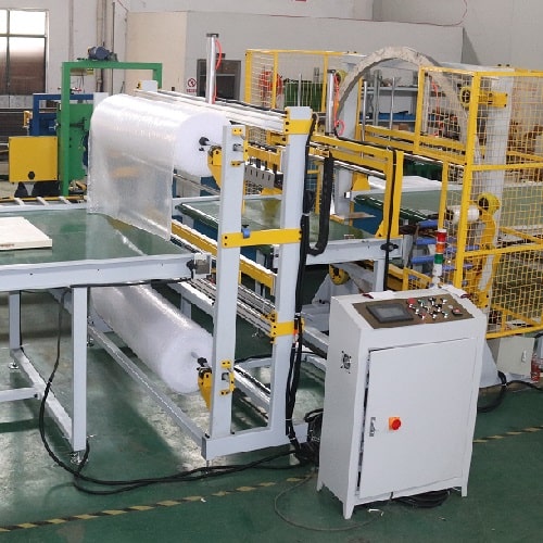 Horizontal orbital wrapping machine with film dispenser HM-A1600-FD