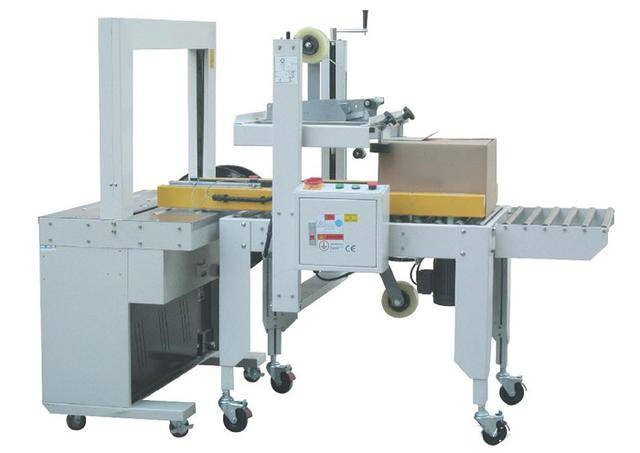 integrated carton sealer and carton strapper