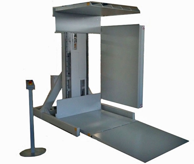 Stainless Steel Pallet Turner Used in Food and Pharmaceutical Industries to Change Pallets