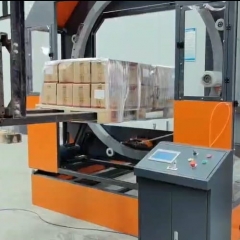 Horizontal pallet wrapping machine for Metal fabricators