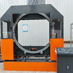 Horizontal pallet wrapping machine for Metal fabricators