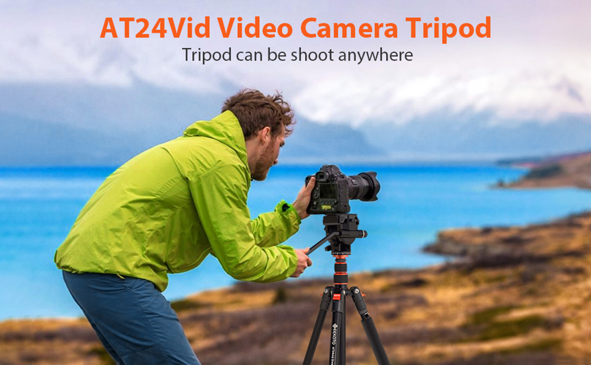 Geekoto AT24Vid Video Camera Tripod