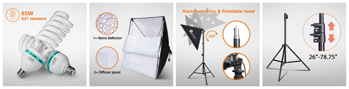 Continuous Lighting Photography Light Kit