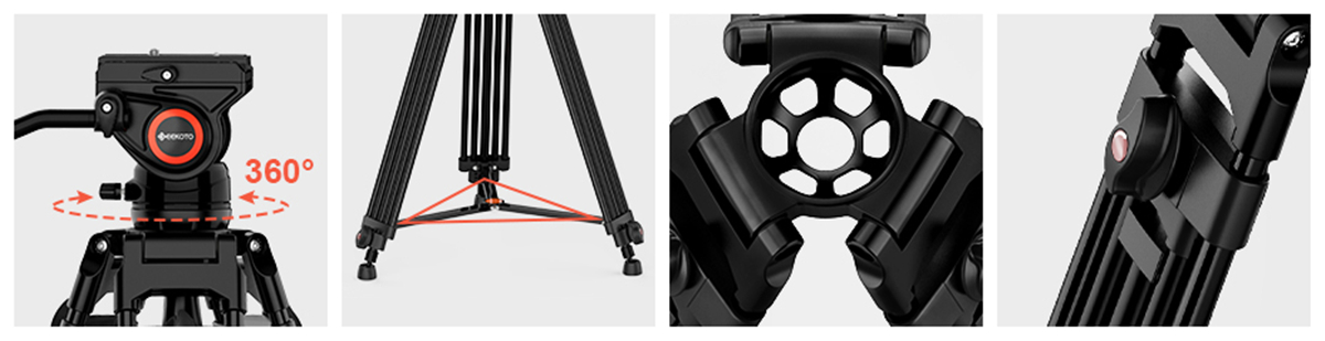 K3 Fluid Head Video Tripod