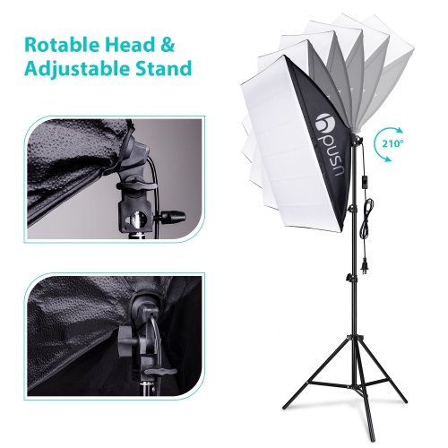 Hpusn SB02 Softbox Lighting Kit (2 Packs) for Professional