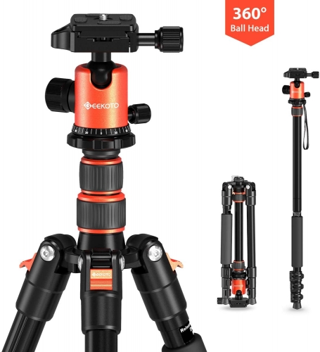 Geekoto AT24 58 inch Lightweight Compact Aluminum Camera Tripod & Monopod