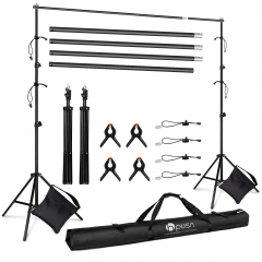 HPUSN Adjustable Backdrop Stand Kit 10ft