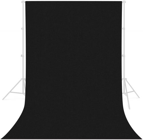 Hpusn Photography Black Backdrop Background: 6 x 9 ft Black Non-Woven Fabric Backdrop Background Screen