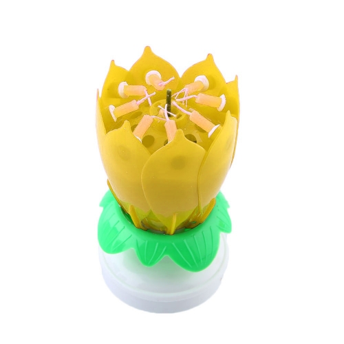 Birthday Colorful Candles 3in1 pack  Musical Candle Lotus Rotating Happy Birthday Song Child Adult Gift (8 small candles)