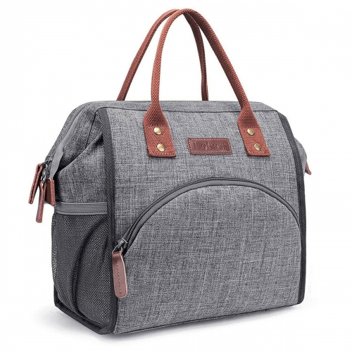 grey insulated lunch bag