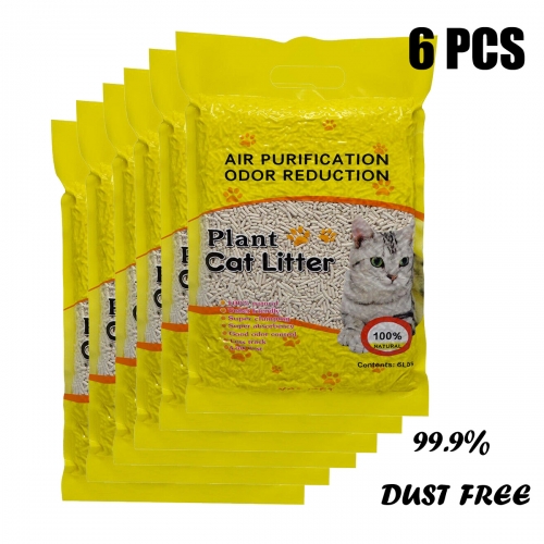 Kitty Cat Litter Fast-Clumping Flushable Tofu litter 6pack 36LBS