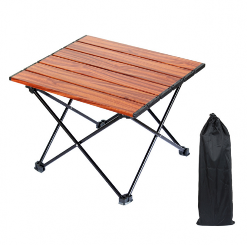 Wood Grain Outdoor Small Folding Camping Table