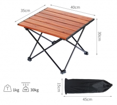 Wood Grain Outdoor Small Folding Camping Table