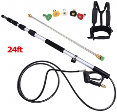 Seesii 4000 psi 24ft Commercial Grade Telescoping Pressure Washer Wand