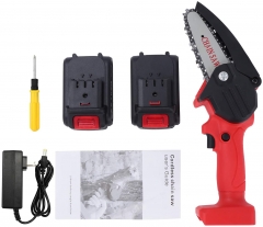 Portable Electric Pruning Saw, Mini Electric Chain Saw Professional Cordless Electric Pruning Shears with Extral Backup Rechargeable Lithium Battery Powered Tree Branch Pruner Garden Tool
