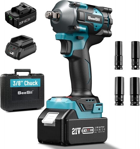 Seesii 16V Cordless Impact Driver Set Max Torque 1240 In-lbs Power