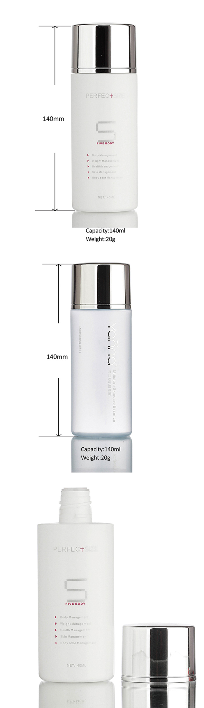 140ml PE Plastic Skin Toner Bottle 