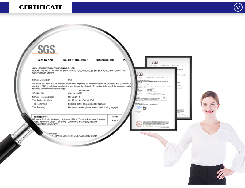 PET SGS certificate