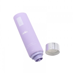 Purple Color Cosmetic Tube Containers With Screw Cap / Plastic Cream Tubes