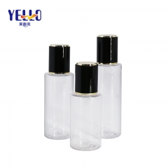 Custom Color Clear Empty Lotion Bottle Screw Cap For Skincare Cylinder Shape