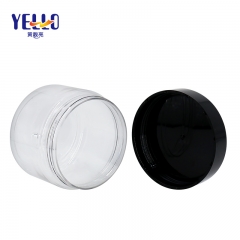 Round Transparent Cosmetic Cream Jar With Screw Lid / Facial Mask Container