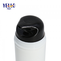 50ml Black Airless Pump Bottle For Cosmetic Packaging Round Shape