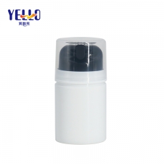 50ml Black Airless Pump Bottle For Cosmetic Packaging Round Shape