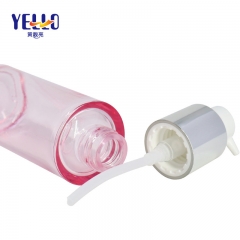 Portable 50ml Pink Thick Wall Serum Pump Bottle