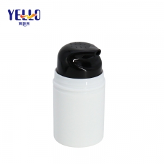 50ml Black Airless Pump Bottle For Cosmetic Packaging Round Shape