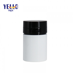 Black Pump Airless Cream Bottle 50ml Round Shape OEM Customized