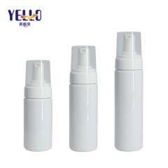 White Foaming Soap Bottle 100ml 150ml For Cosmetic Packaging Cylinder Shape