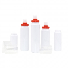 White Color Plastic Cosmetic Spray Bottles Round Shape Silk Printing