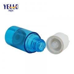 Blue Airless Makeup Pump Bottle , Fancy Cosmetic Bottles PCTG Material