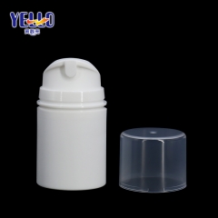 Cylinder White Airless Pump Bottle 50ml For Cosmetic PP Material Durable