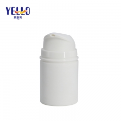 Cylinder White Airless Pump Bottle 50ml For Cosmetic PP Material Durable