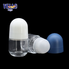 Empty Round 50ml Glass Roll On Deodorant Bottles With Private Logo