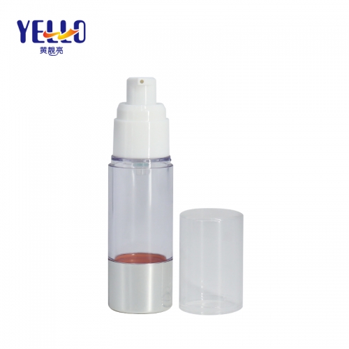 Clear Airless Cosmetic Containers 30ml Cream Travel Lotion Bottles