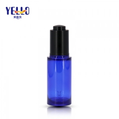 50ml Blue Plastic Serum Bottle With Dropper Anti Bacterial Round Bottom