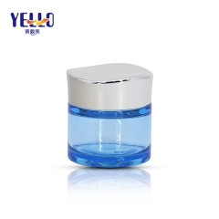 Clear PET Plastic Cosmetic Cream Jar , 50g Face Cream Jar With Screw Cap