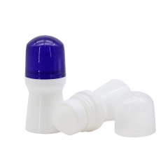 Uique Shape Plastic Roller Ball Bottles / 50ml Empty Roll On Deodorant Containers