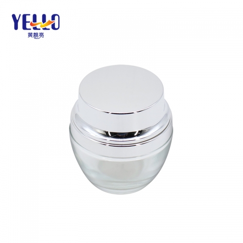 Custom Logo Cosmetic Glass Cream Jar 20g Face Cream Container Scratch Resistant