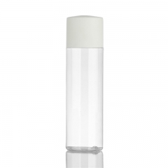 Skincare Empty Toner Bottles With White Screw On Cap Transparent Bottle Body