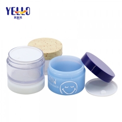 Round Shape Cosmetic Cream Jar Thick PET Plastic Material 25g 50g 80g