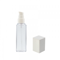 Square Empty Lotion Pump Bottle 35ml 50ml 75ml 120ml PET Material