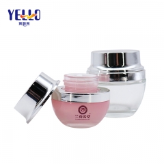 Custom Logo Cosmetic Glass Cream Jar 20g Face Cream Container Scratch Resistant