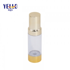 Skincare Cream Airless Cosmetic Bottles Golden Pump Customized Color