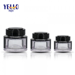 PETG Eco Friendly Cosmetic Cream Jar 50g Customized Color Black Cap