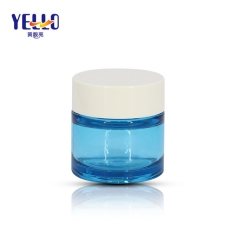 Clear PET Plastic Cosmetic Cream Jar , 50g Face Cream Jar With Screw Cap