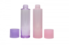 PET Plastic Empty Toner Bottles Hot Stamping Printing Purple / Pink Color