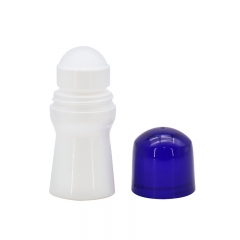 Uique Shape Plastic Roller Ball Bottles / 50ml Empty Roll On Deodorant Containers